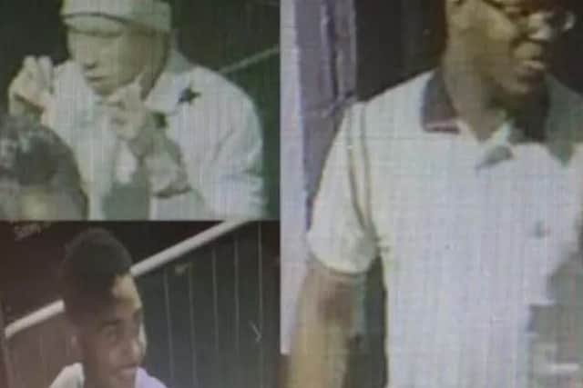 Detectives want to trace these men over the injuries sustained by five men in an incident which led to the closure of Niche