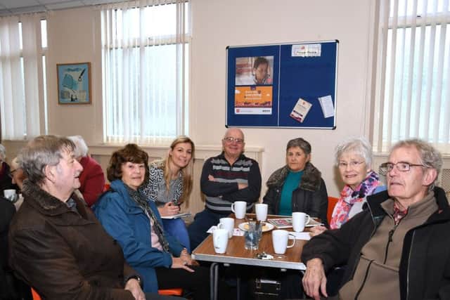 A group enjoy the music event