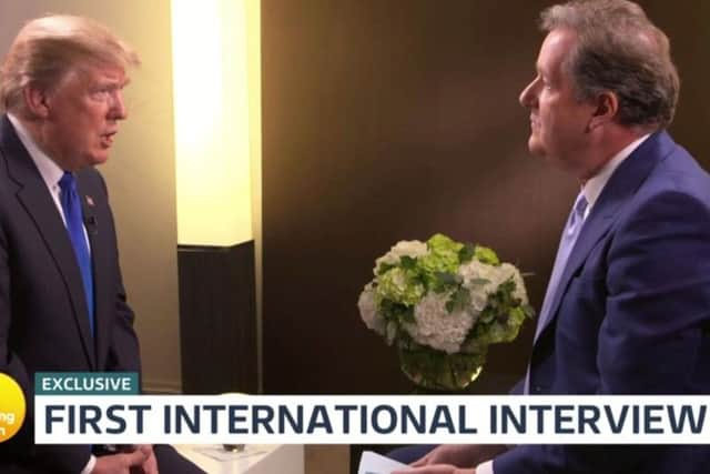 Piers Morgan interviewing Donald Trump (photo: ITV)