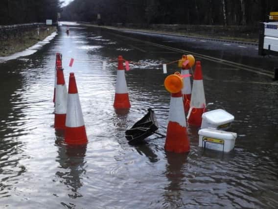 Flooding on the Stocksbridge bypass earlier this month (photo: Google)