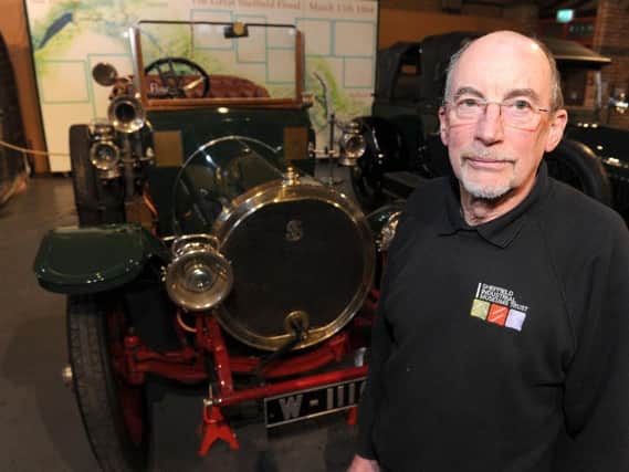 Kelham Island Museum engineer Keith Wall with the 1908 Sheffield-Simplex car. Picture: Andrew Roe