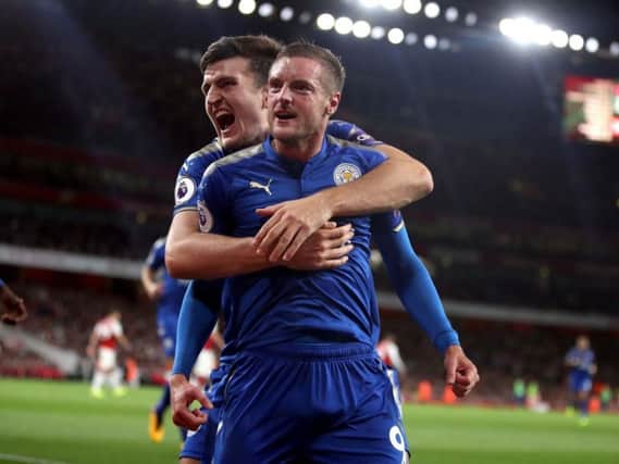 Leicester City's Sheffield-born pair Harry Maguire and Jamie Vardy