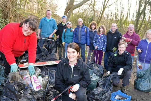 Fran Elliott (front right), event organise, pictured with Susan Tavernor, of Heeley's Litter Pickers and some of the volunteers who took part in the event.