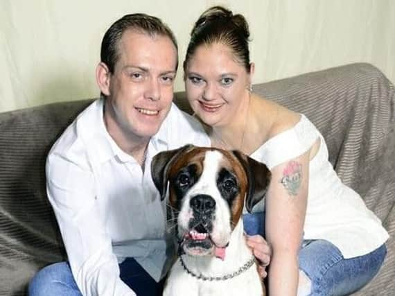 Ricky, wife Lisa and pet pooch Ollie