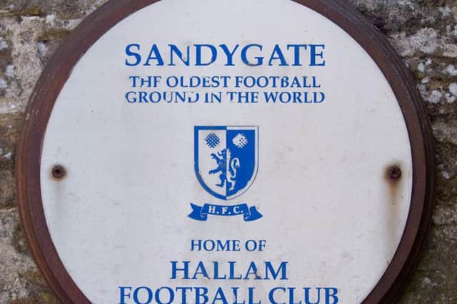A plaque recognising the ground's history