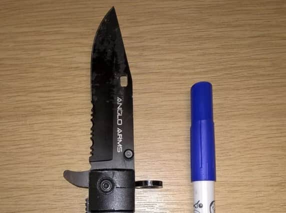 Lock knife seized in Southey Green