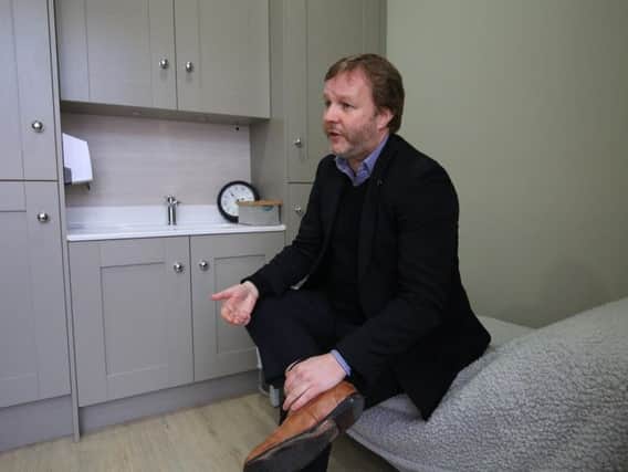 Chris Farrell, chief executive of Cavendish Cancer Care, in one of the new therapy rooms. Picture: Chris Etchells