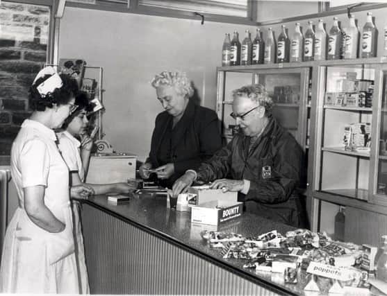 WVS members ( as it was then known) at their shop at Lodge Moor Hospital, Sep 19th 1963