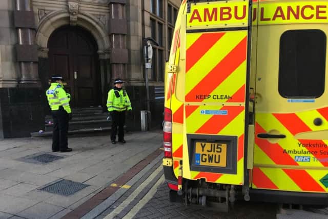 Woman taken to hospital after collapsing in Sheffield city centre