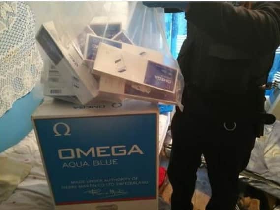 Counterfeit tobacco seized during a police raid in Sheffield