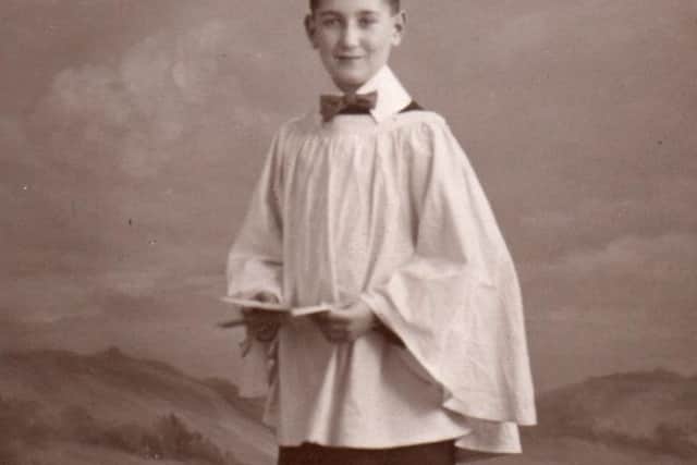 Jack Hambleton as a choirboy