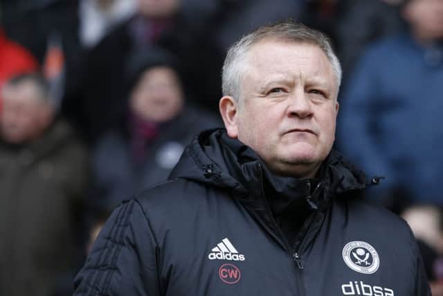 Sheffield United manager Chris Wilder during the Championship match at Bramall Lane aaginst Leeds United. Picture: Jack Lancelott/Sportimage