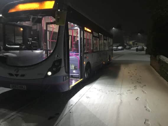 Bus stuck in snow - Credit: Anthony Hill