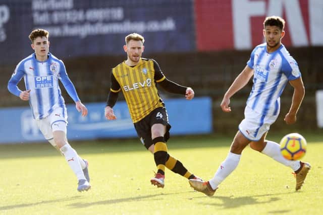 Tom Lees back in action after a long term injury for the U23'a at Huddersfield.
