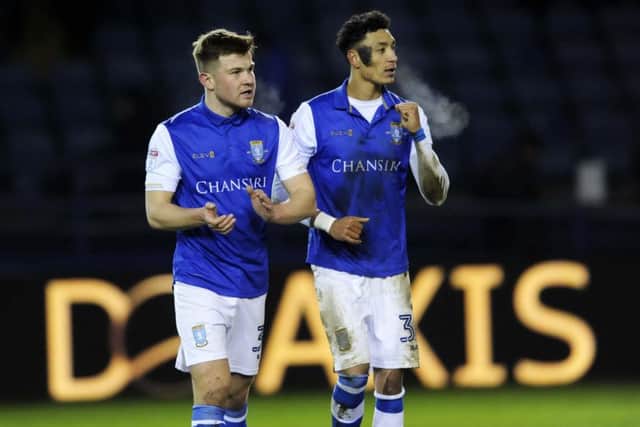 Owls youngsters Jordan Thorniley and Sean Clare.