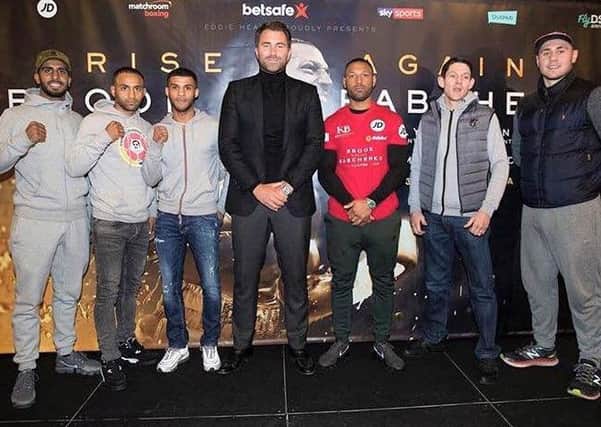 Kell Brook, Matchroom promoter Eddie Hearn and March 3 undercard fighters