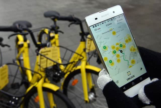 You can unlock the bikes using a free app and ride them for half-an-hour for 50p