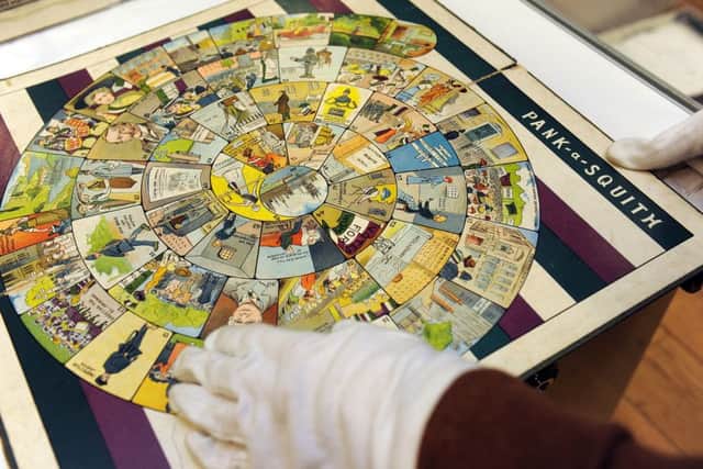 31 Jan 2018......... A suffragette boardgame on display at Weston Park Museum in Sheffield, part of the protest exhibition. Picture Scott Merrylees
