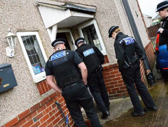 Police attend an address in Thorne to execute a warrant as part of Operation Sceptre. Picture: NDFP OpSceptre MC 1