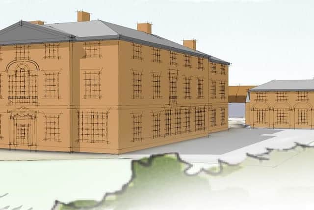 A CGI of how Mount Pleasant will look once transformed into a care home.