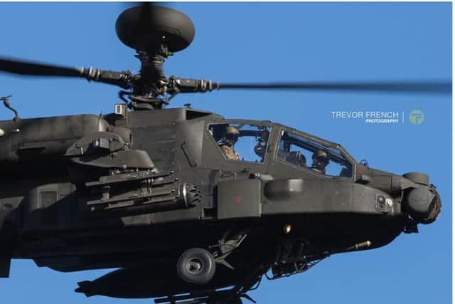 Apache over Sheffield - Credit: Trevor French