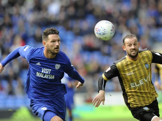 Sean Morrison in action for Cardiff City against Sheffield wedneszday earlier this season