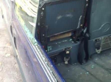 An investigation is underway after a cab was damaged in Sheffield
