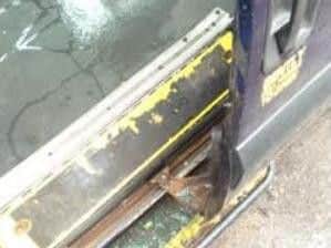 A taxi passenger smashed a window in Sheffield