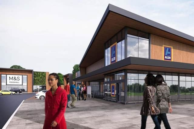 How the retail park will look. Picture: Whittam Cox Architects.