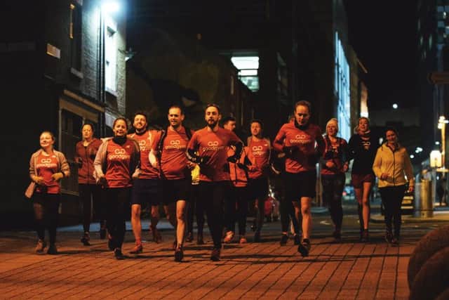Participants of the weekly Goodgym, pictured beginning their run. Picture: Marie Caley NSST Goodgym MC 2