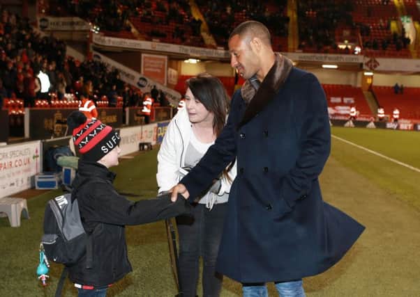 Kell Brook on the pitch-side at Bramall Lane this week