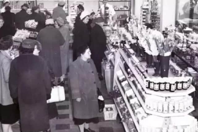 Customers in the old Co-op store.