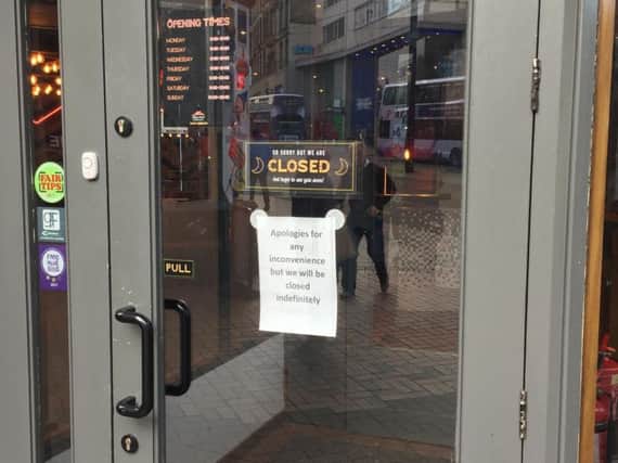 Pizza Hut on High Street in Sheffield has closed 'indefinitely'.