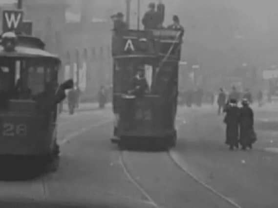 An old tram in Sheffield.