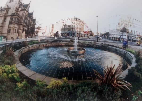 The Goodwin Fountain - a Sheffield landmark and namechecked by Pulp in Disco 2000