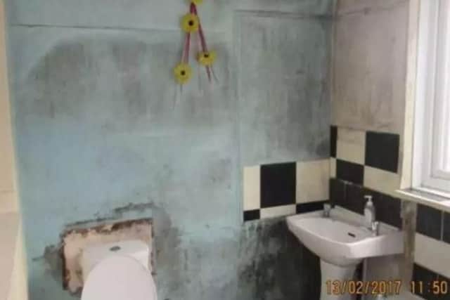 An example of the conditions found at privately-rented properties in the area by inspectors from Sheffield Council