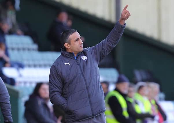 Picture by Gareth Williams/AHPIX.com; Football; Sky Bet League Two; Yeovil Town v Chesterfield FC; 20/01/2018 KO 15.00; Huish Park; copyright picture; Howard Roe/AHPIX.com; Jack Lester on the touchline at Yeovil
