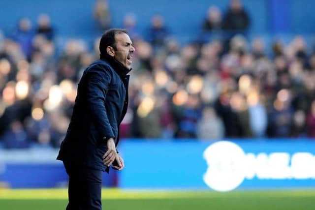 Jos Luhukay on the sidelines during his side's 4-2 defeat to Aston Villa at Hillsborough