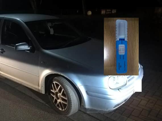 The car that was stopped in Sheffield last night (Picture: SYP).