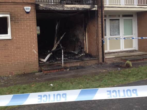 The flat fire which took place overnight in Batemoor.