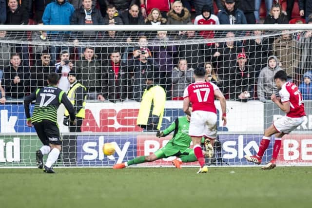 Joe Newell scores in the 103rd minute. Pictures: Dean Atkins