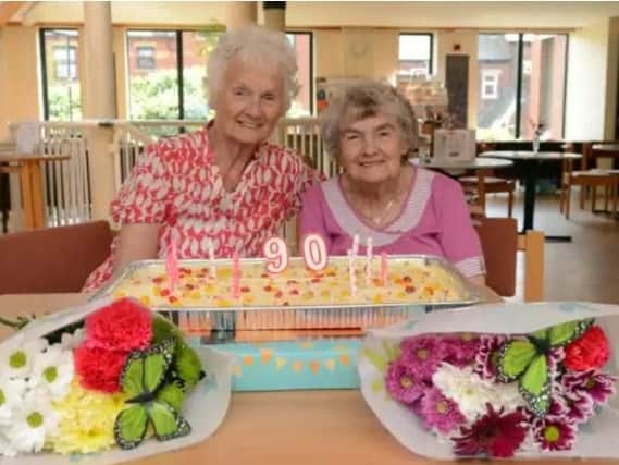 Women of Steel sisters Doreen and Barbara celebrate their 90th birthday.