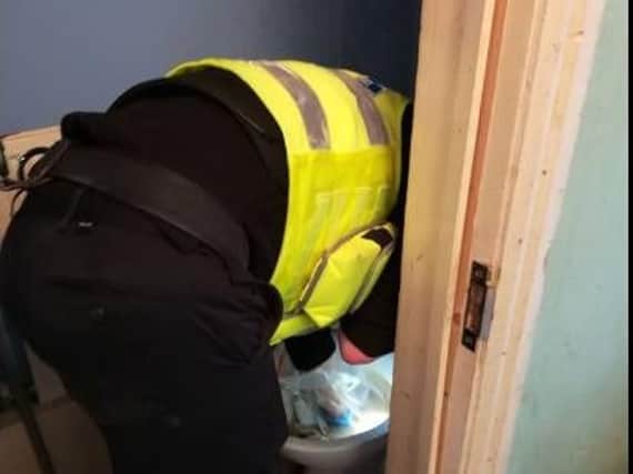 Drugs were found in a toilet of a house in Arbourthorne, Sheffield