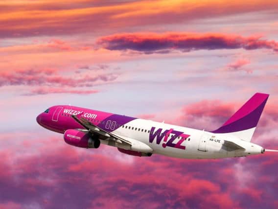 A Wizz Air plane.