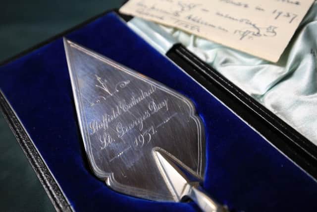 The trowel comes in a presentation box with a handwritten note. Picture: Chris Etchells