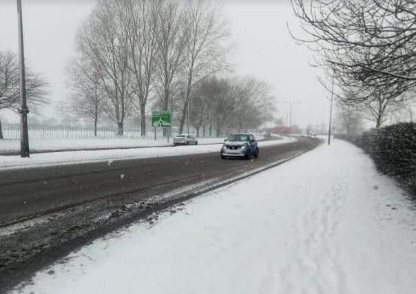 Snowy Doncaster this morning