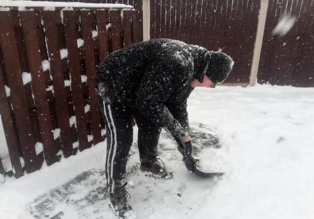 Heavy snow fell in South Yorkshire overnight and this morning