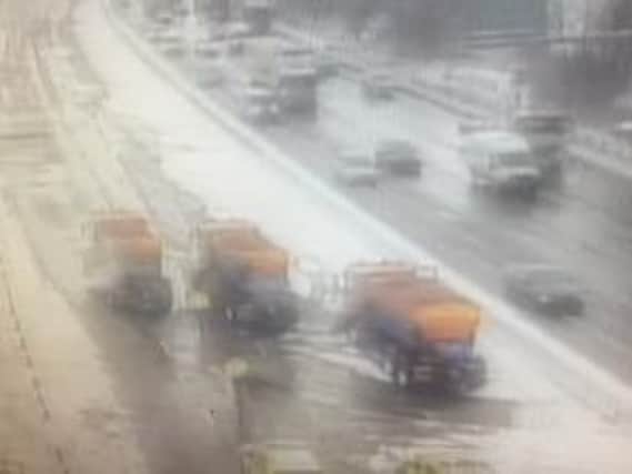 Gritters are operating on the M1 this afternoon