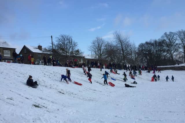 sledging at Tapton field