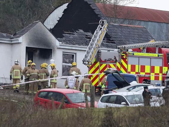 Scene of the blaze in Derrylin (Photo: PA).